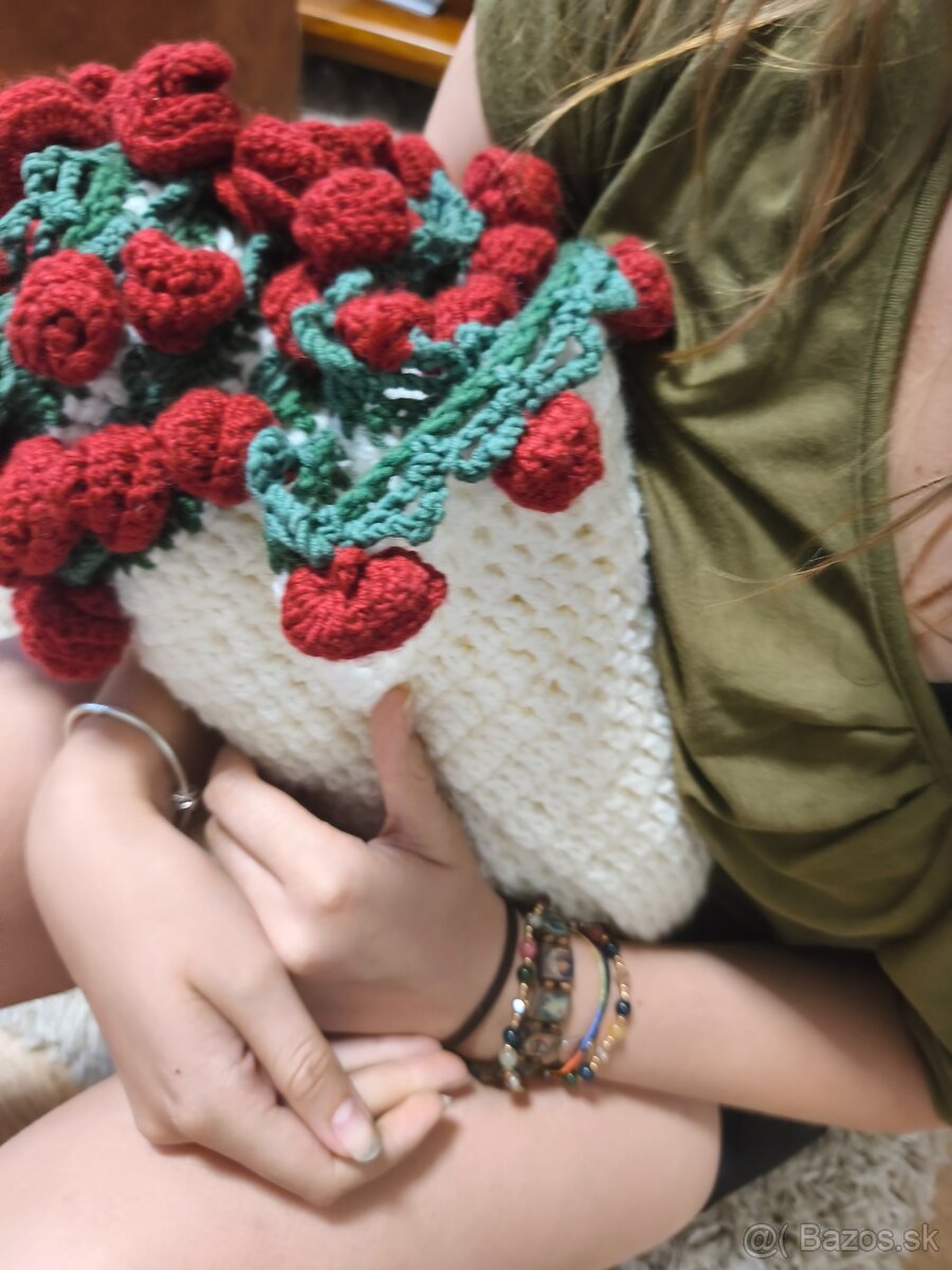 Ručne robená deka kvetinová - 2