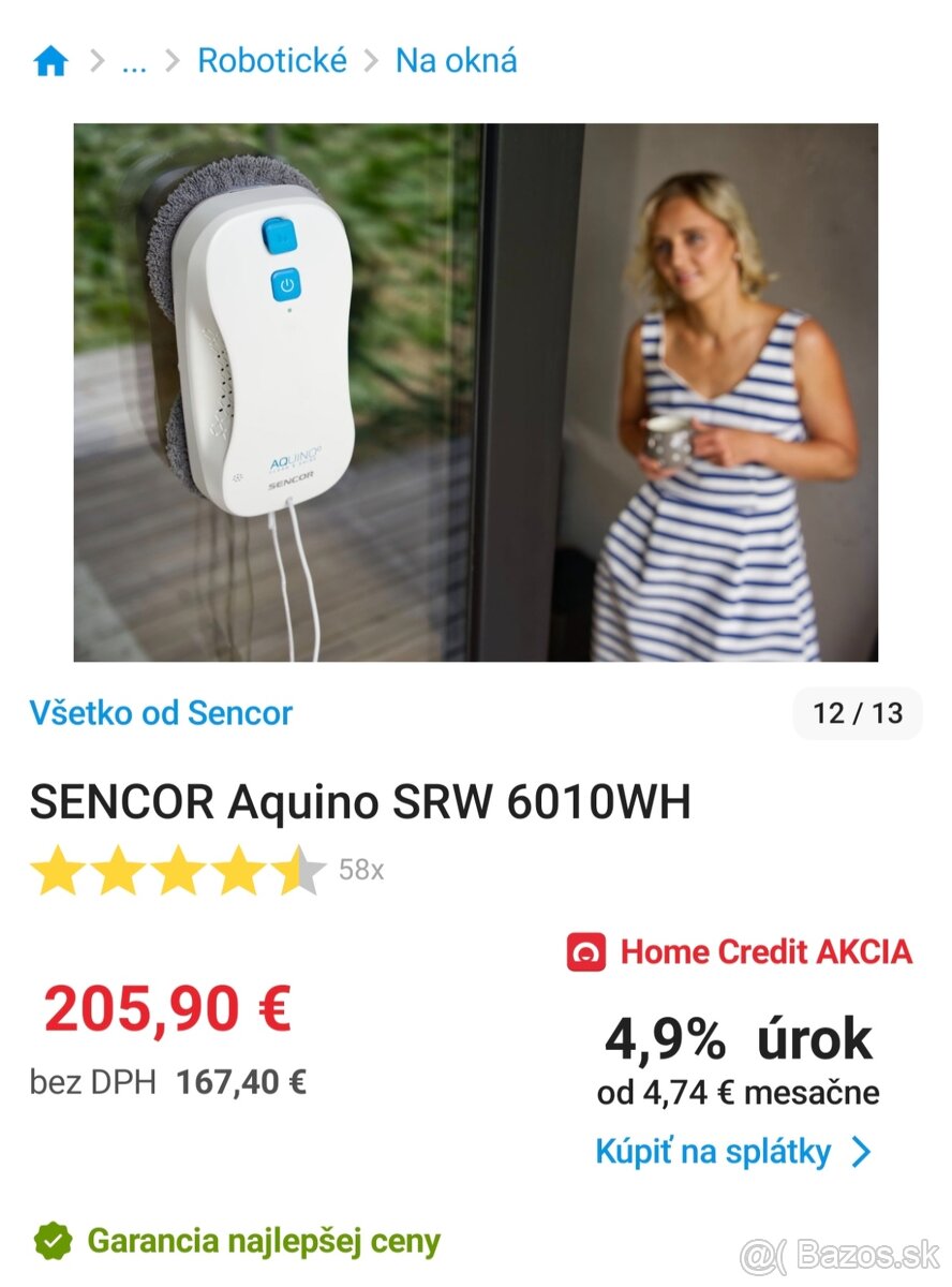 Robotický čistič okien Sencor SRW 6010WH - 2