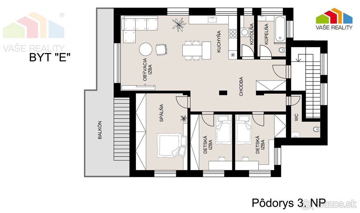 VIDEO NOVOSTAVBA 4-IZB BYT "E" 106,45 m² + TERASA 23,26 - 2