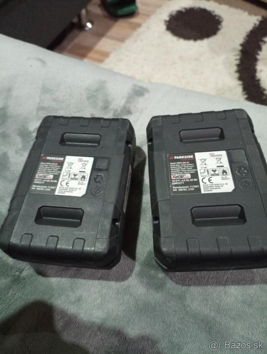 Predám 2 kusy málo použitých akumulátorov Parkside Performan - 2