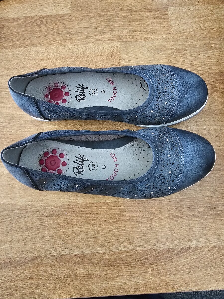 Tmavomodré dámske topánky Relife Touch Me - 2