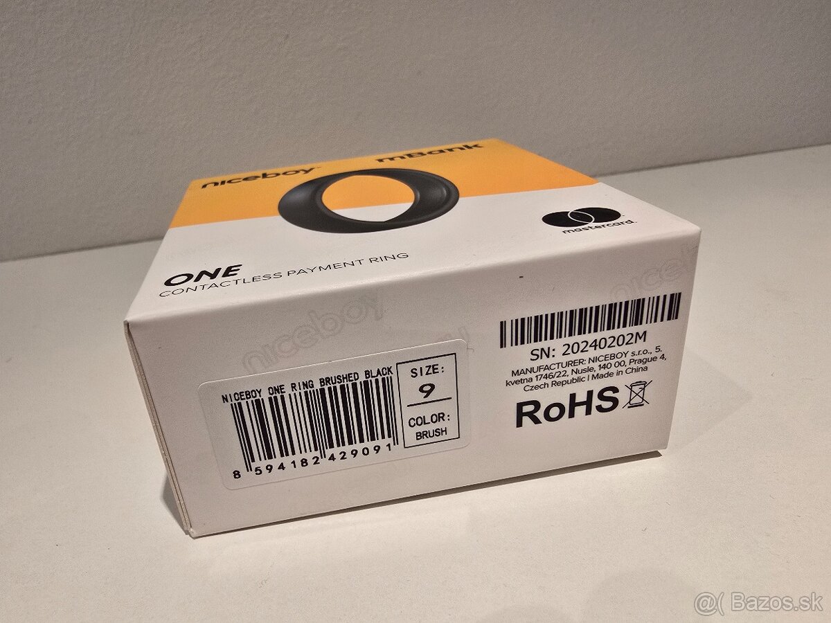 Platobný prsteň Niceboy ONE Black - 2