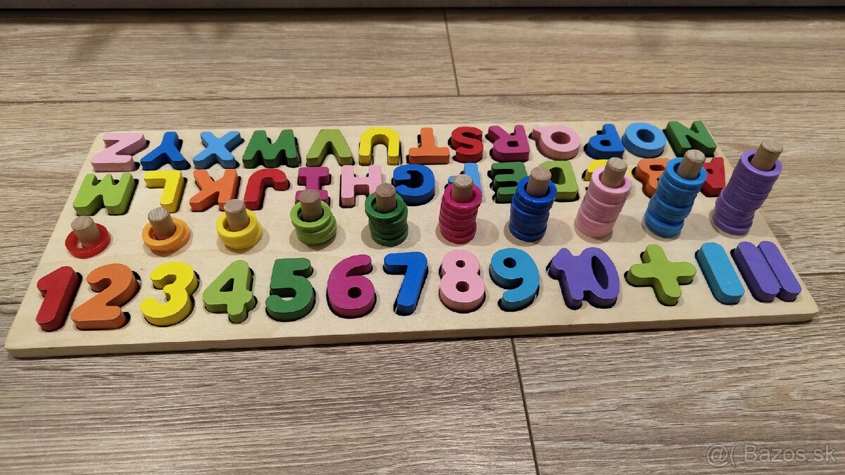 Drevená abeceda s číslami - 2