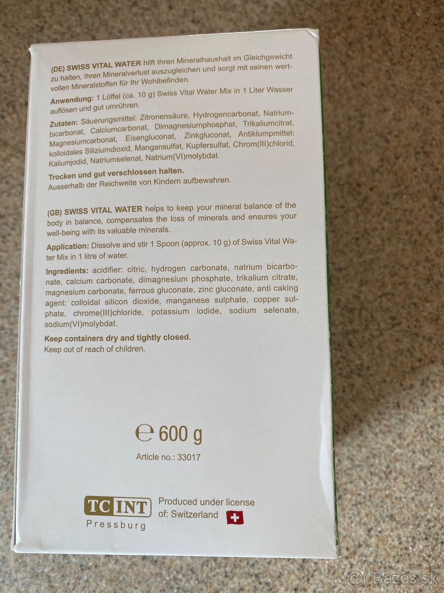 Swiss Vital Water 600g - 2