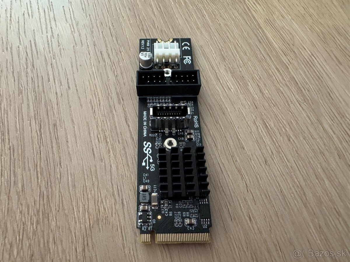 5× M.2 M‑Key to USB‑C / USB‑A interný adaptér - 2