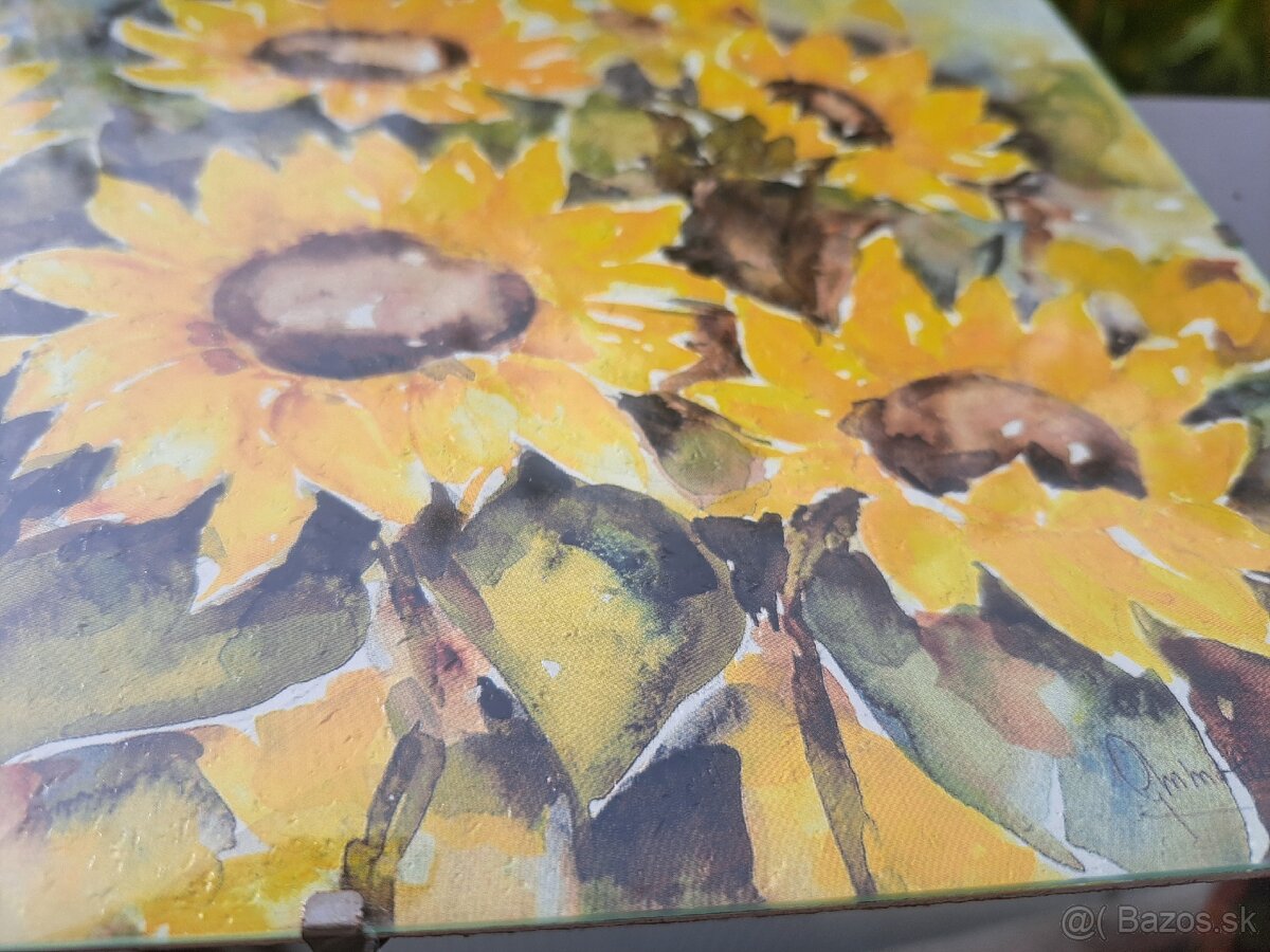 Obraz pod sklom slnečnice - 2