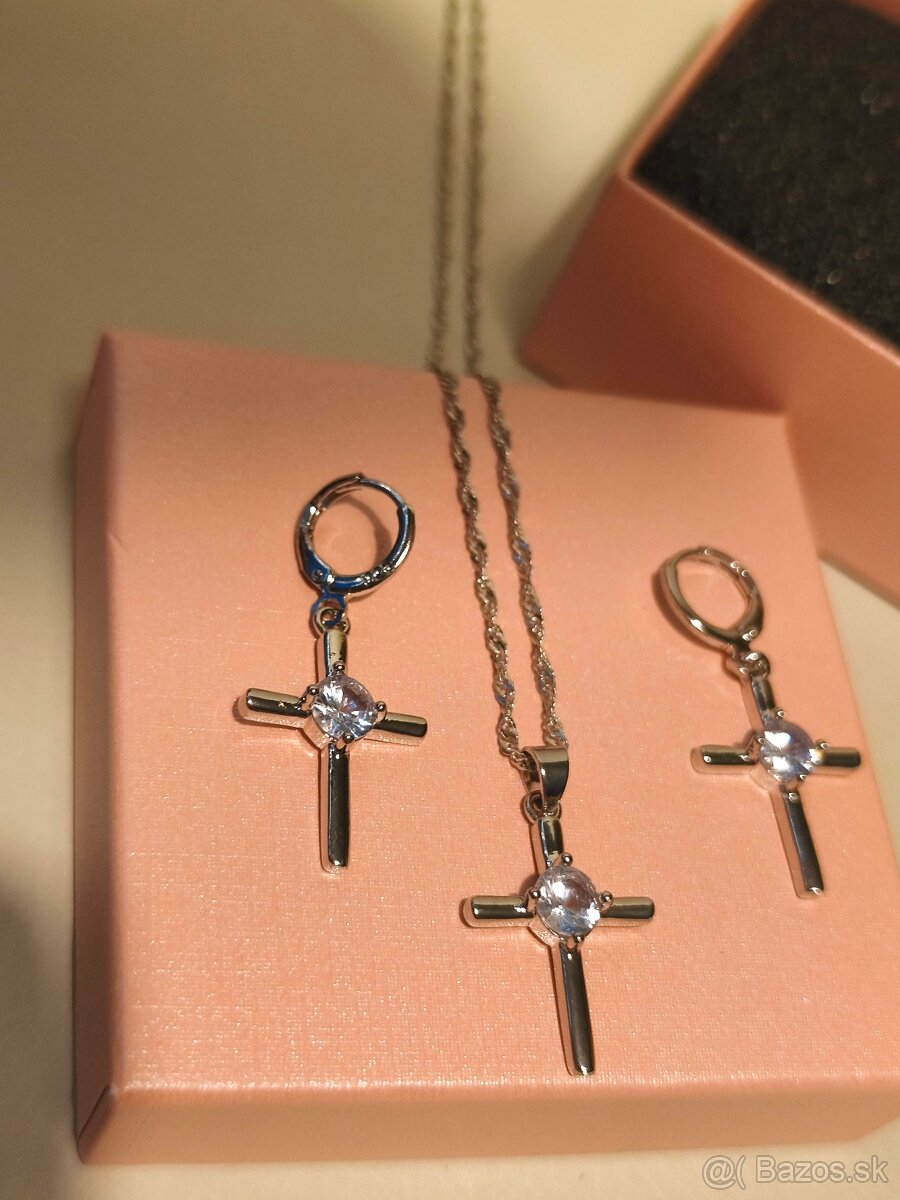 Šperková súprava krížiky zo striebra 925 - 2