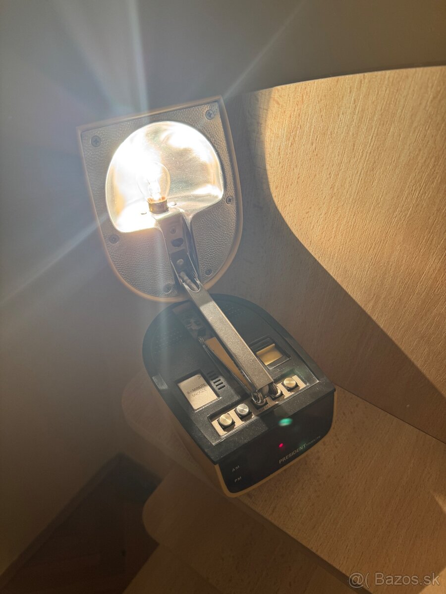 🕰️ Vintage skladacia stolová lampa Zeitlicht s hodinami - 2