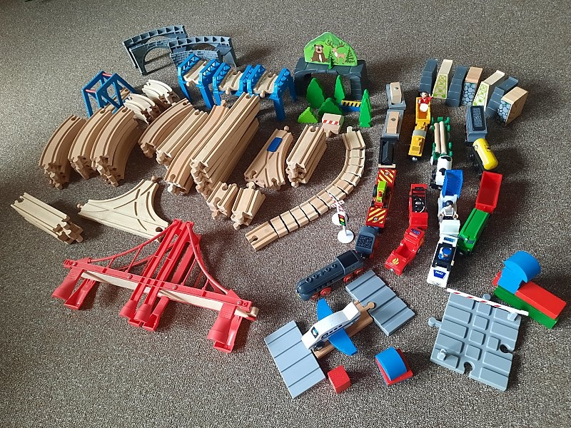 dreveny vlacik, drevena zeleznica, detska zeleznicka - 2