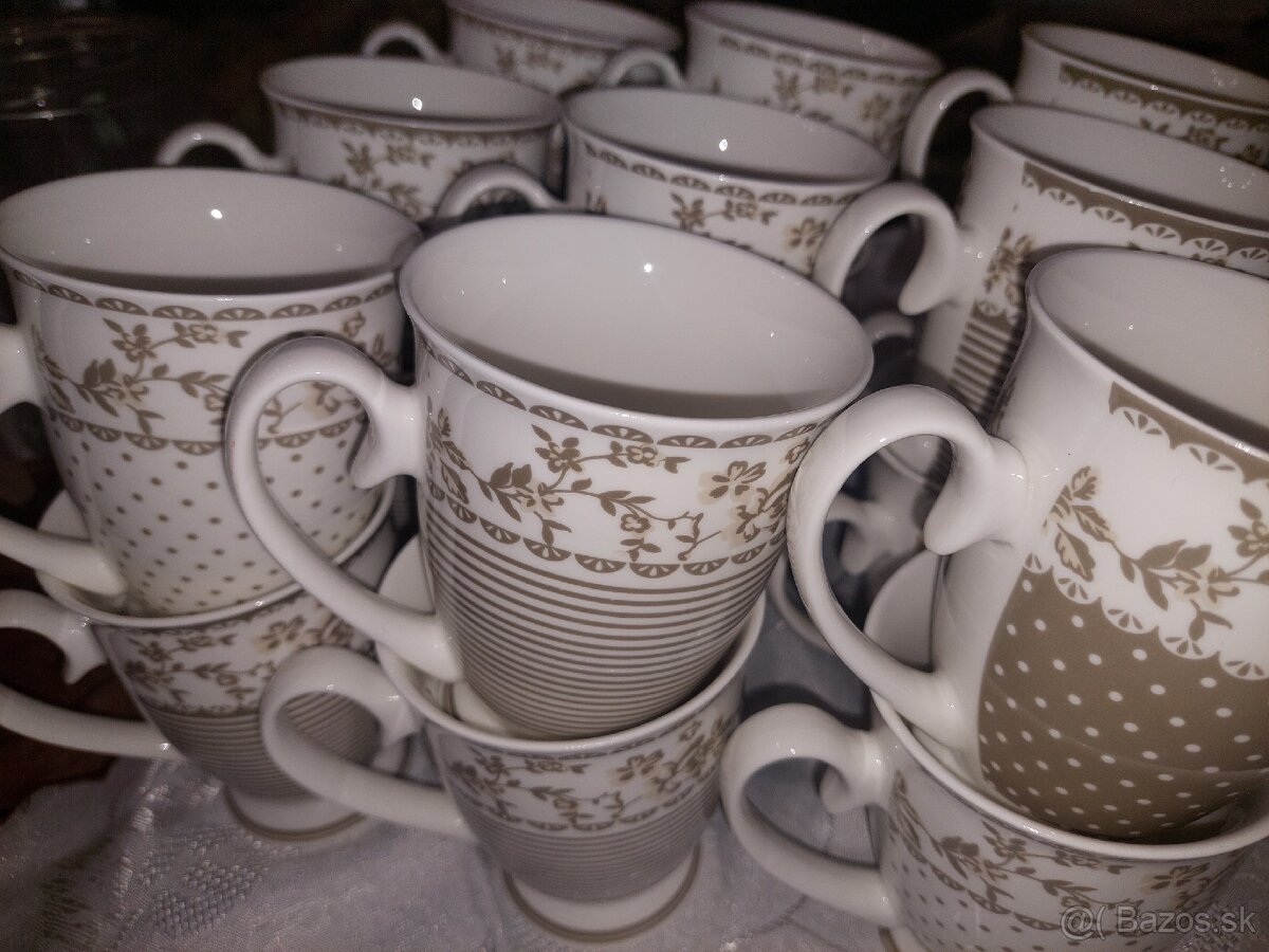 Predám šálky na čaj, alebo kávu 15x - 2