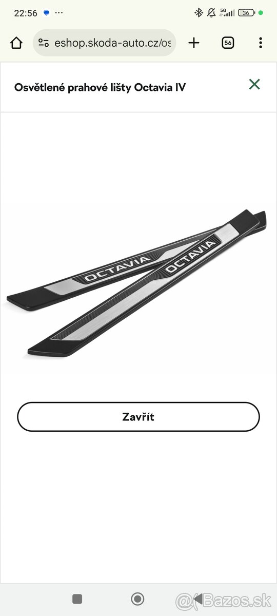 Nové originální led podsvícené prahové lišty Octavia 3,4 - 2