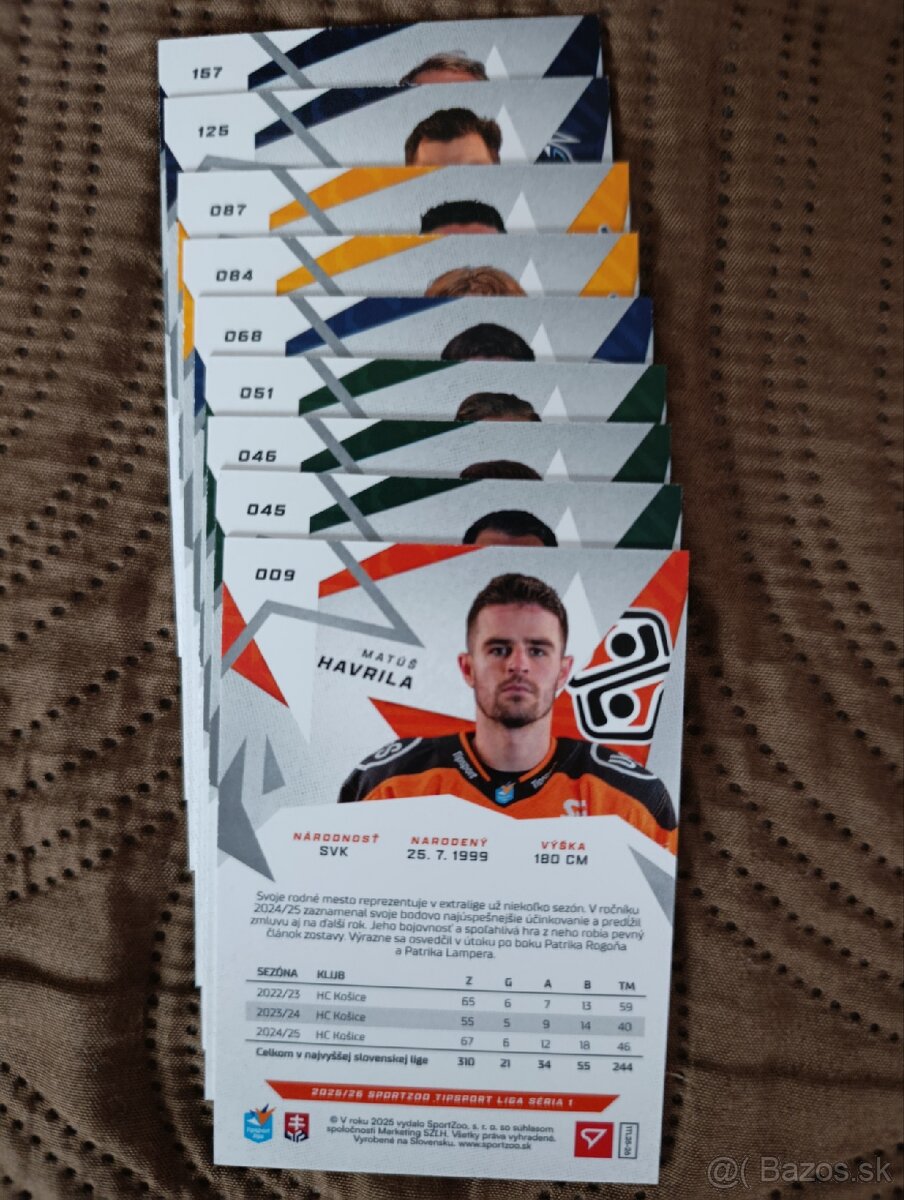 Hokejové kartičky Tipsport 25/26 - 2