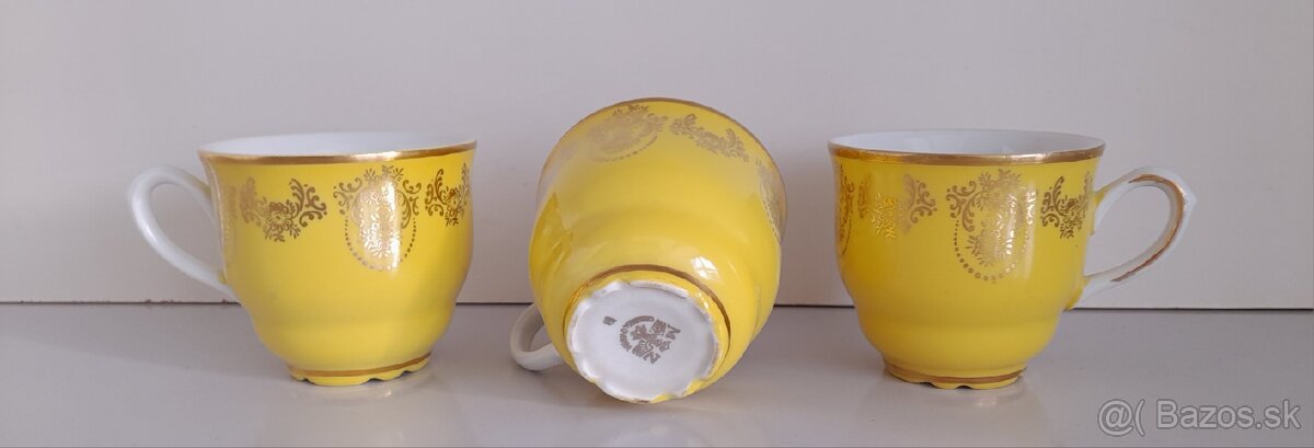 Retro šálky, príbor do žlta - 2