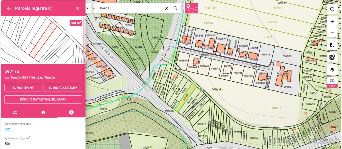 Predaj pozemku v Tlmačoch - 2