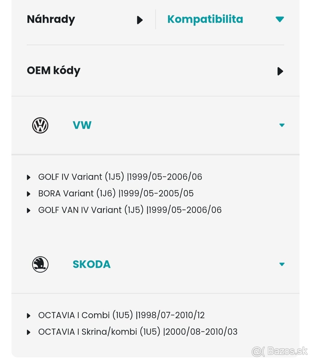 Golf IV combi zadne tlmiče - 2