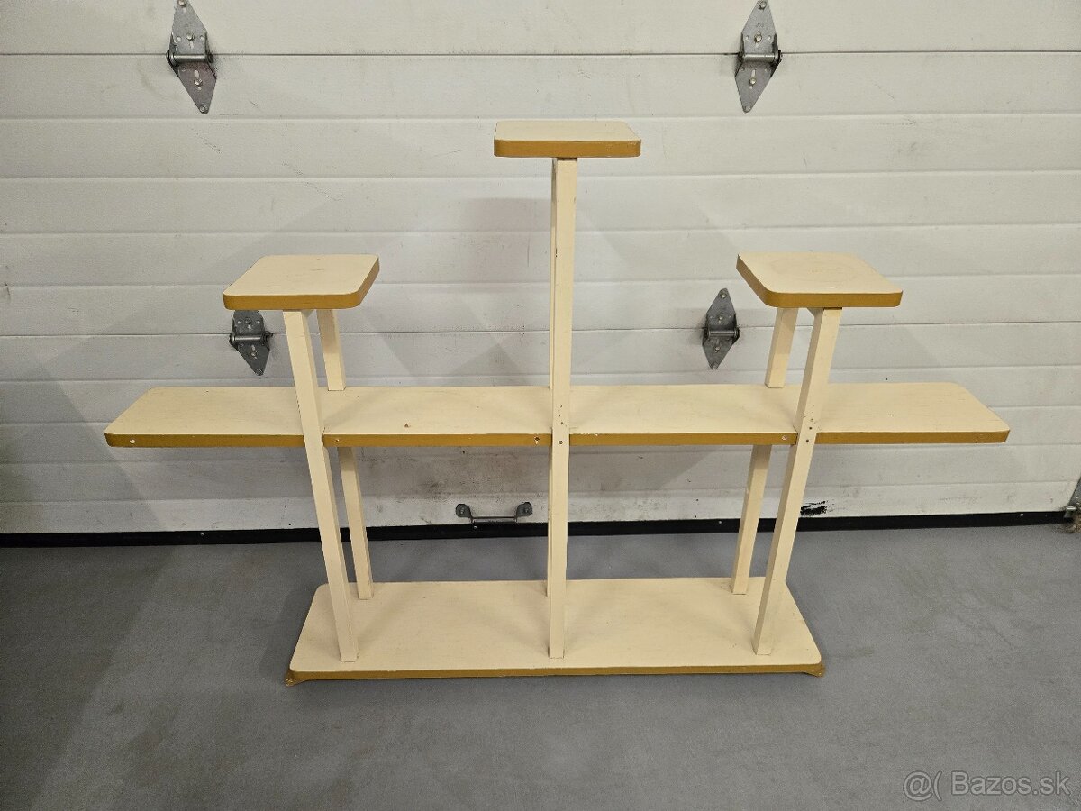 Drevený retro stojan na kvety 50-60 roky - 2