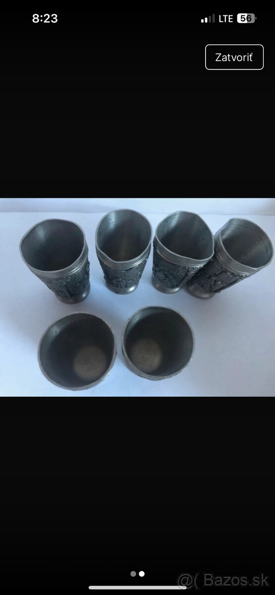 Cinove stamprle pohare 6 ks - 2