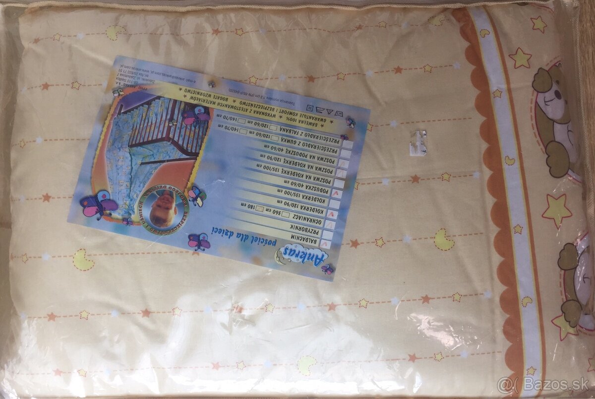 Posteľná súprava do postieľky Medvedíky nová - 2