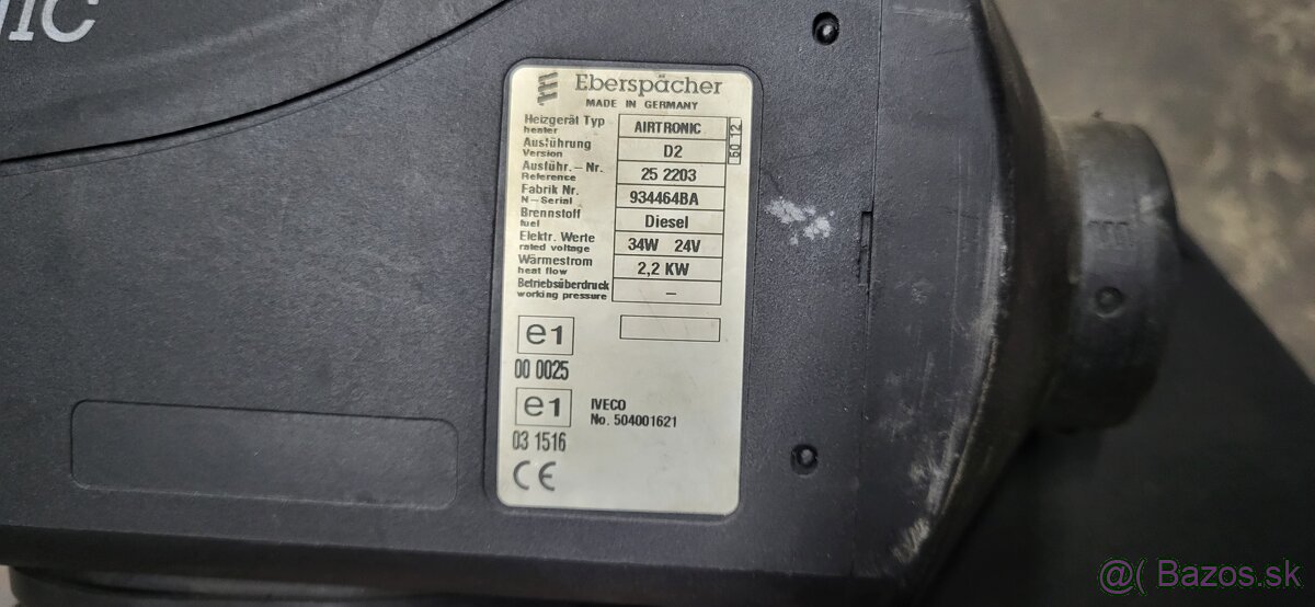 Bufík nezavislé kurenie 24v - 2