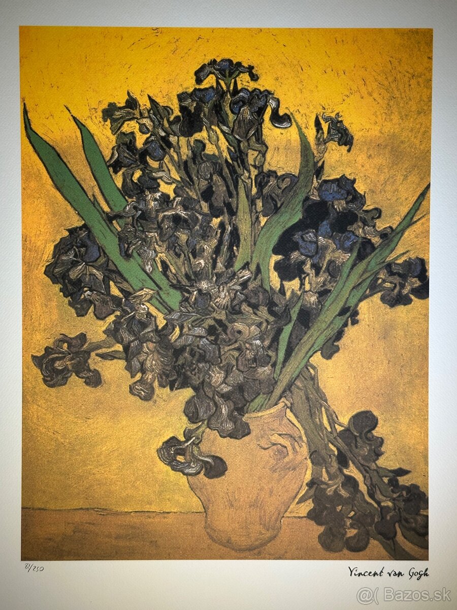 Predám limitovanú litografiu – Vincent van Gogh - Iris - 2