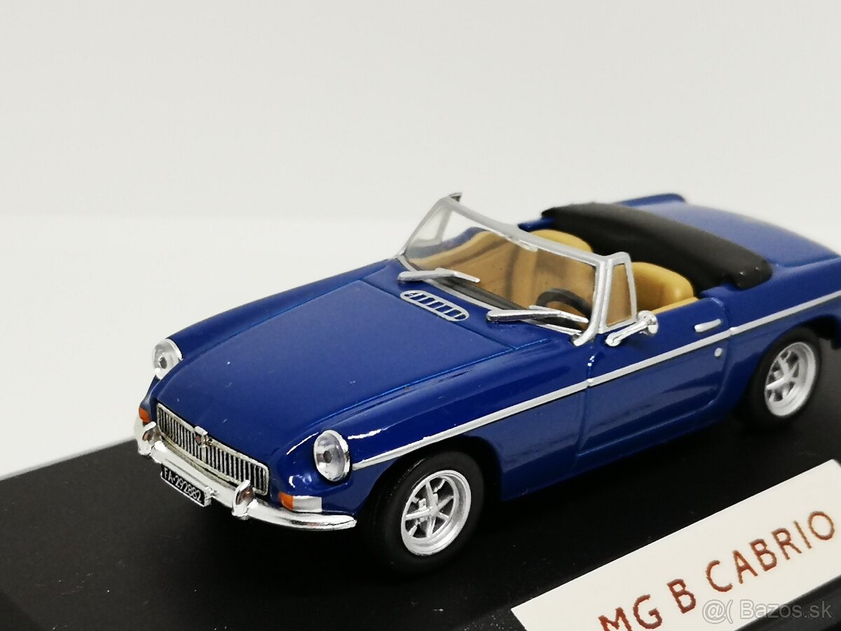 Predám kovový zberateľský model autíčka MG B Cabrio - 2