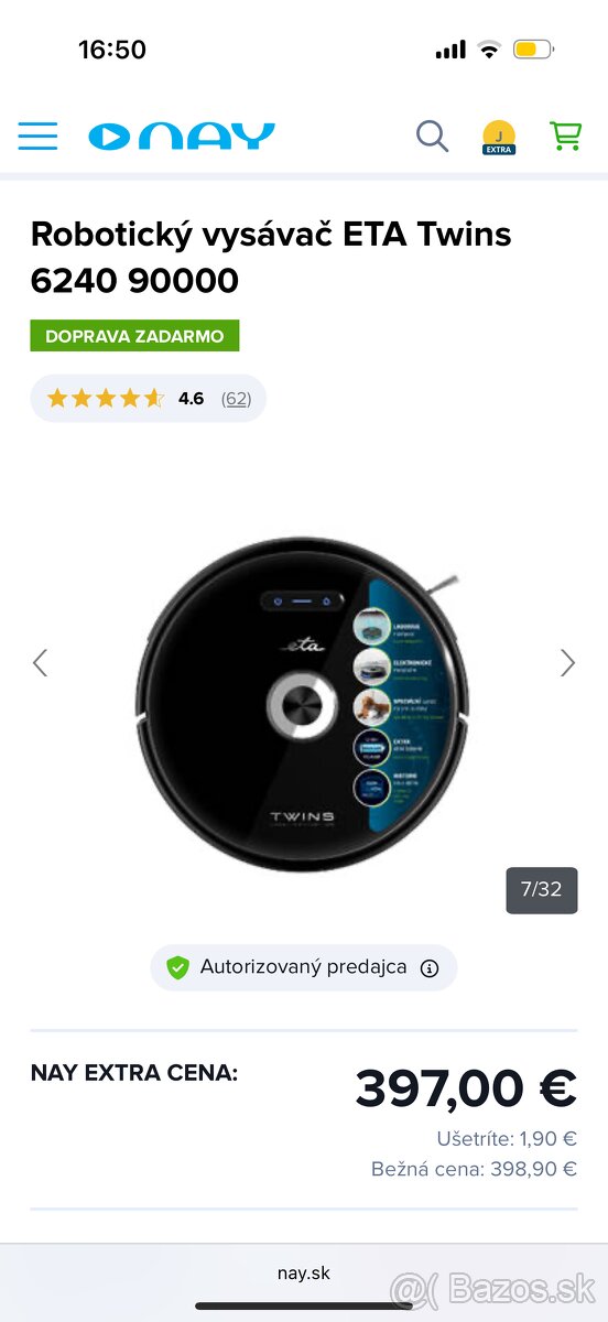 Eta twins roboticky vysavac - 2