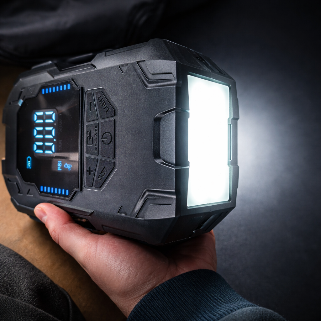 Vzduchový kompresor s LED svetlom - 2