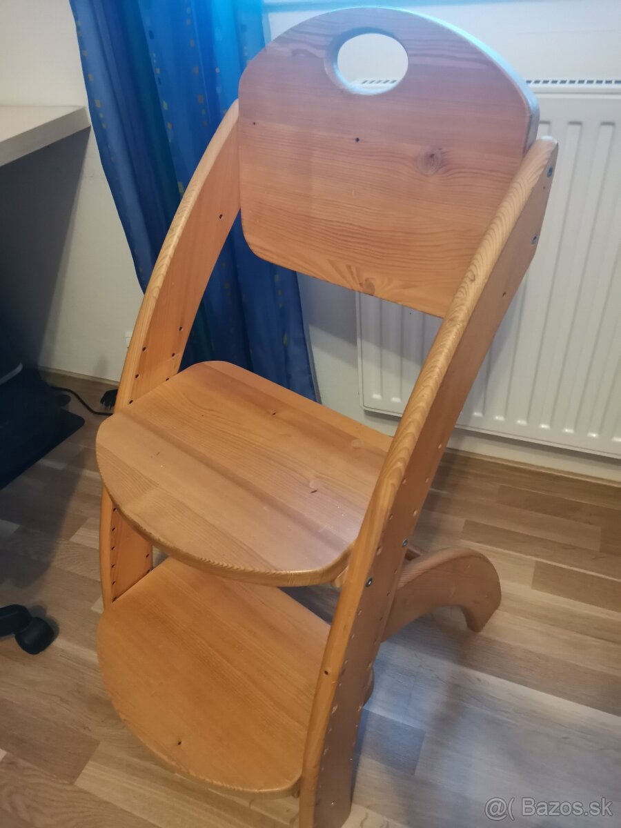 Detska drevena nastavitelna stolicka - 2