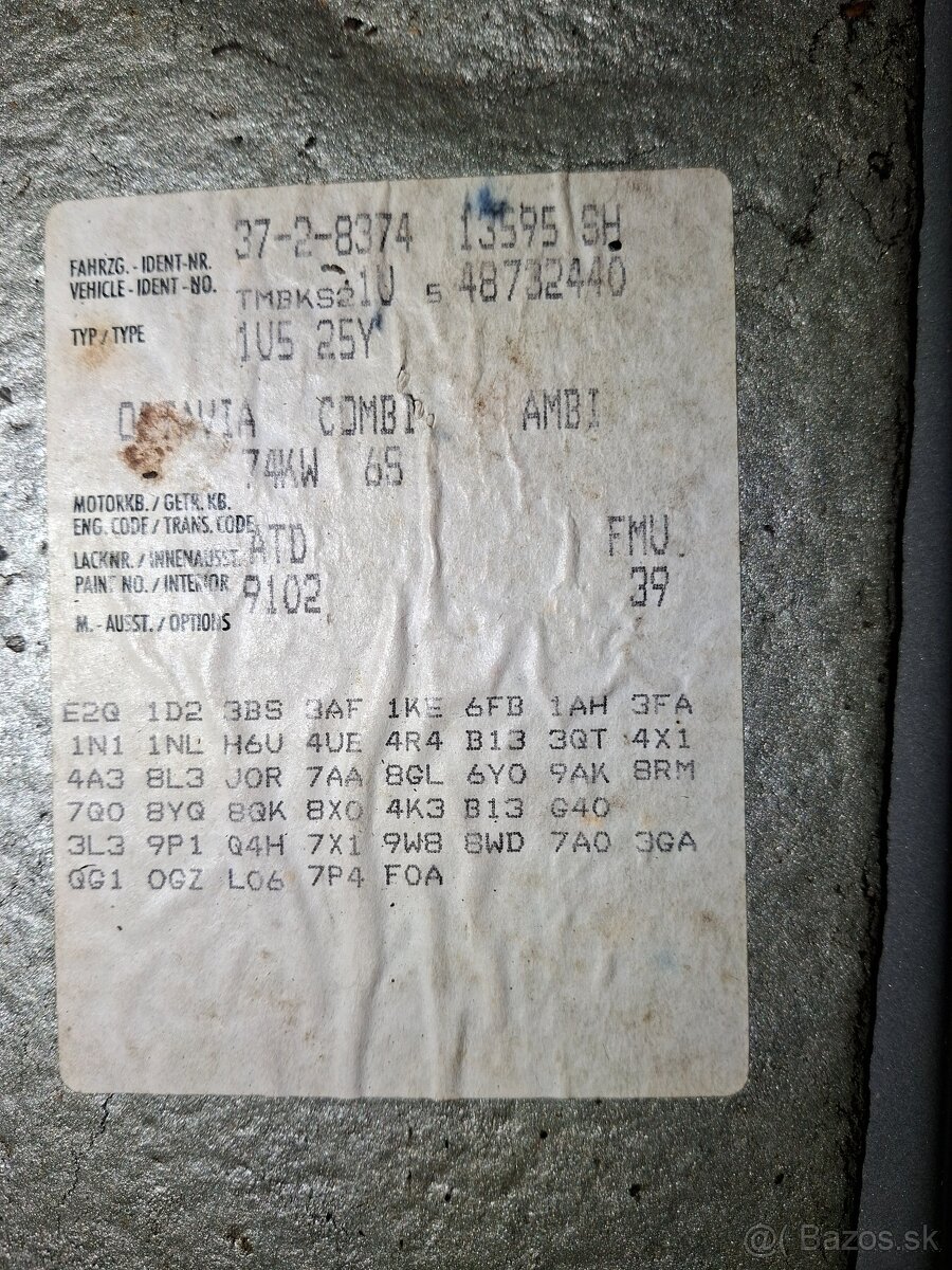 Skoda Octavia 4x4 na diely - 2