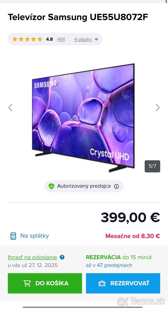 Samsung UE55U8072F - 2