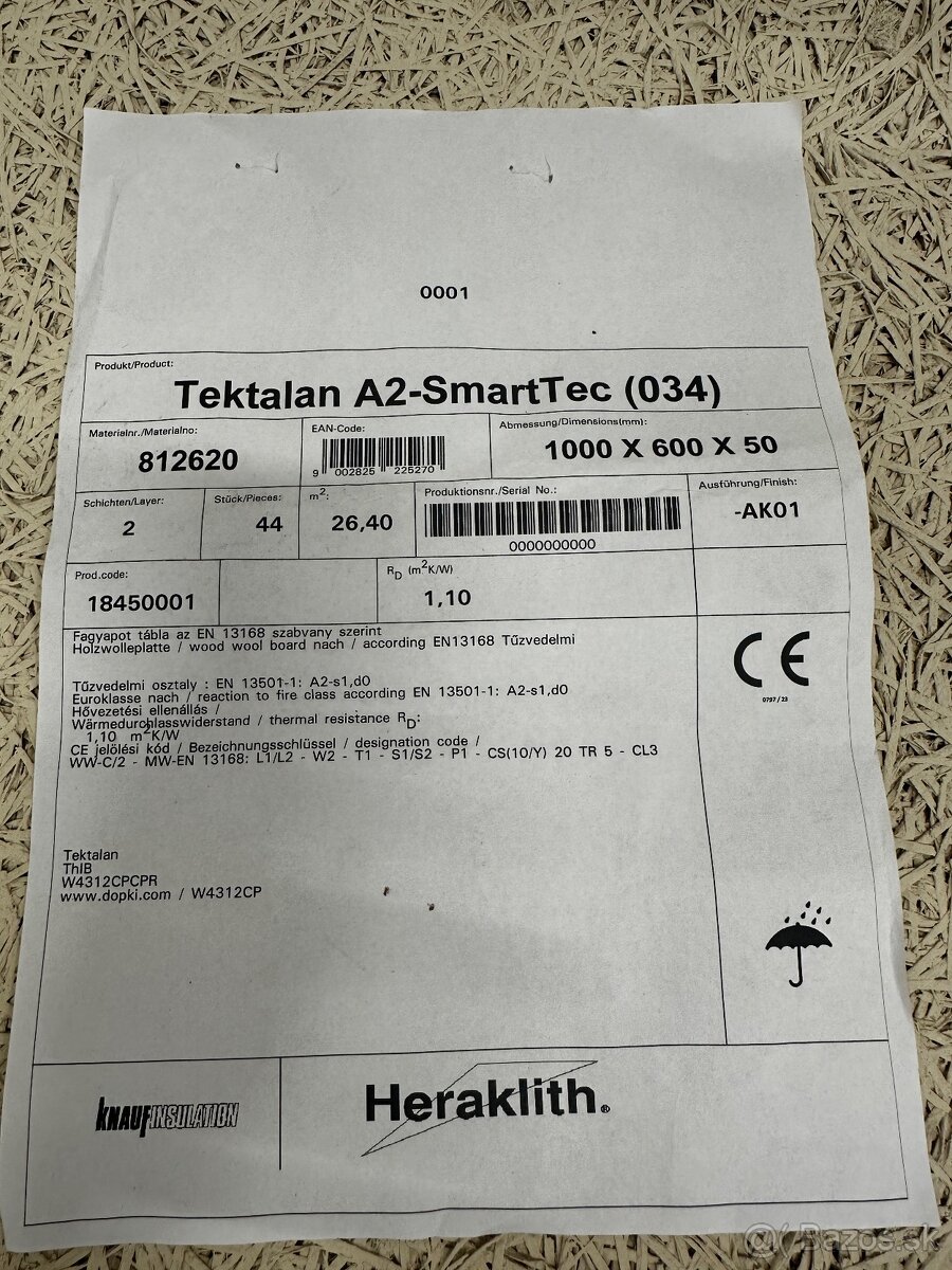 Heraklith Tektalan A2-SmartTec 50 mm – 20,4 m² - 2