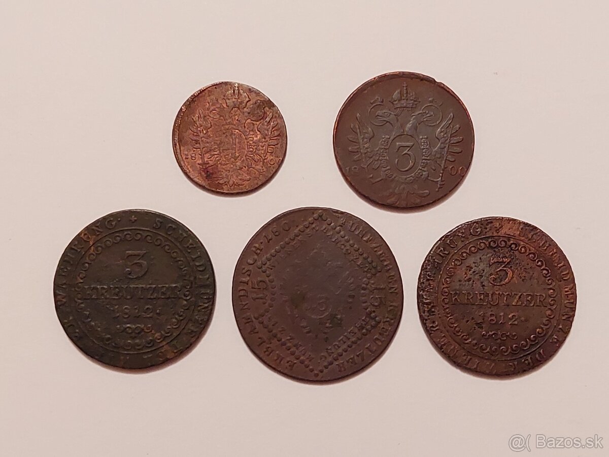 Grajciare r.1800 až 1812 cisár František I. - 2