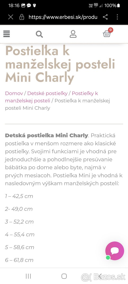 Detská postieľka Mini Charly - 2