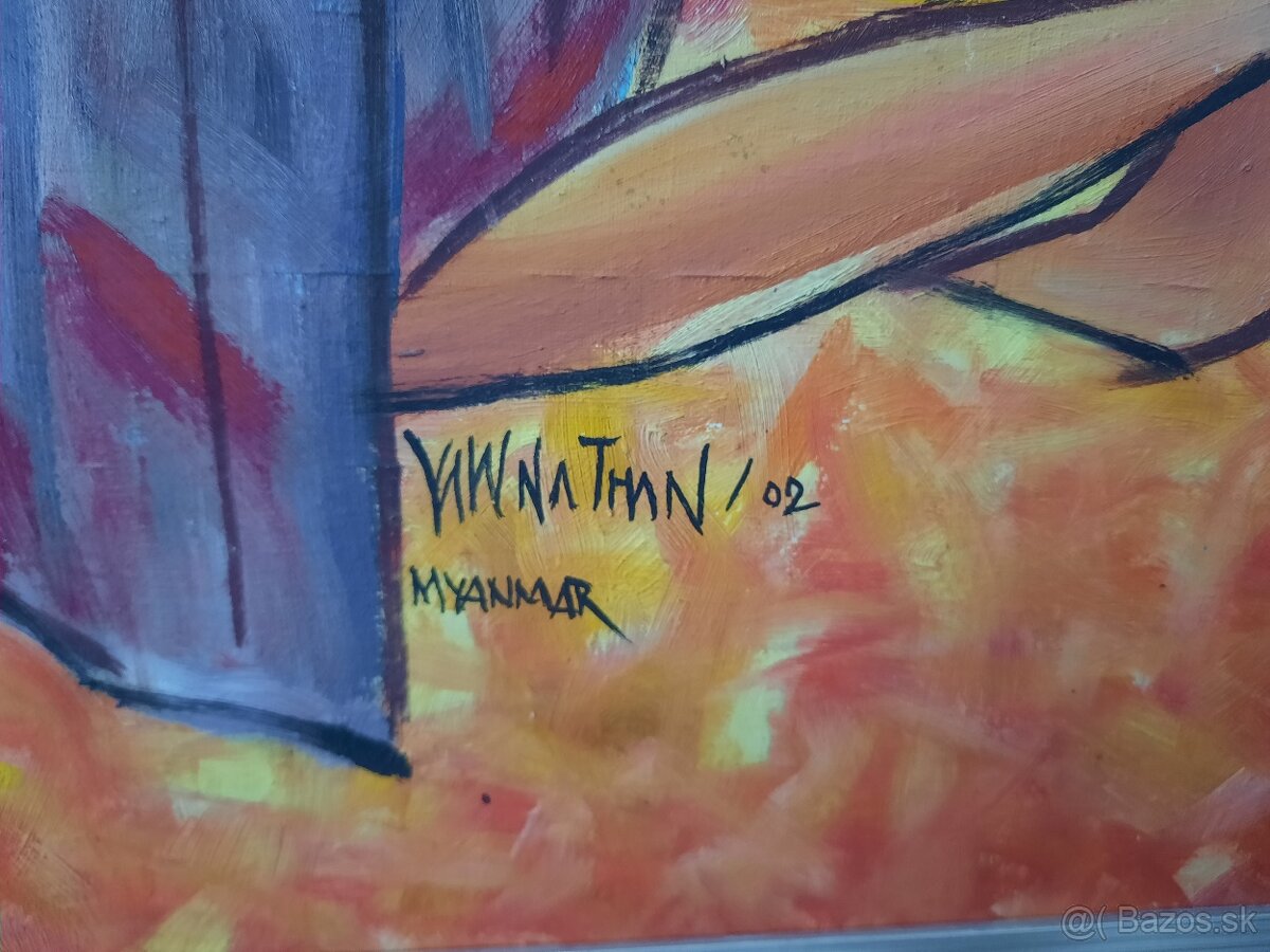 Obraz (olejomalba) z Barmy - 2