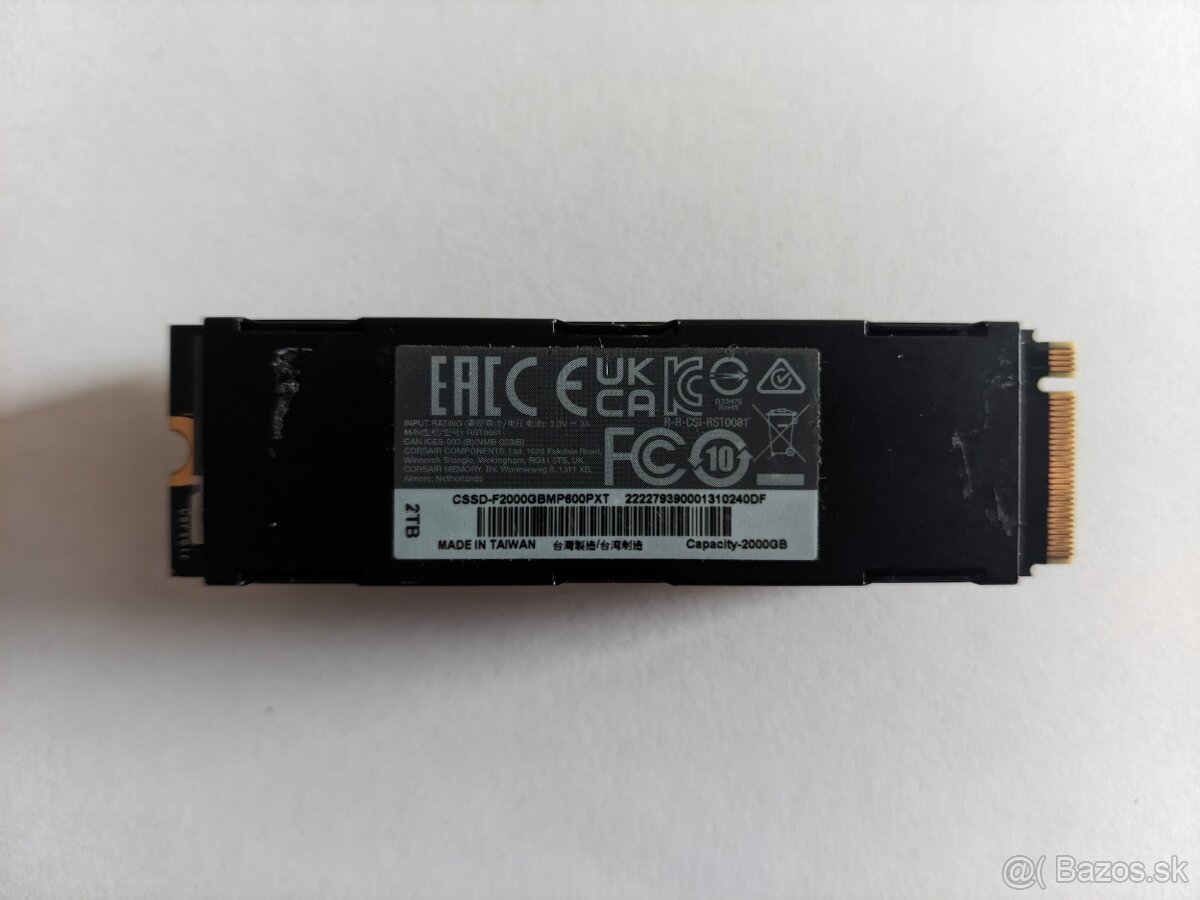 Corsair Force MP600 PRO XT 2TB Heatsink, M.2 2280, NVMe - 2