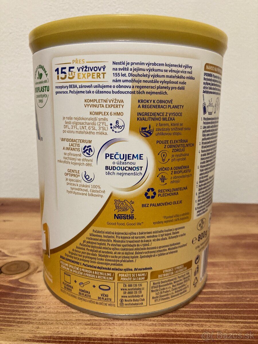 BEBA SUPREMEvpro 1, 6 HMO, 800 g | Nerozbalené - 2