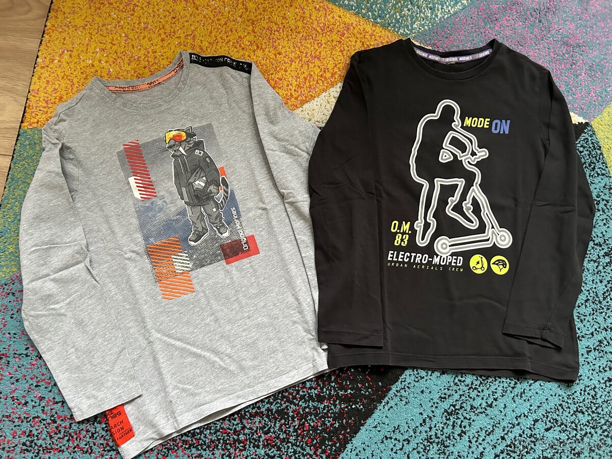 Tričká s dlhými rukávmi veľ. 146/152 - 2