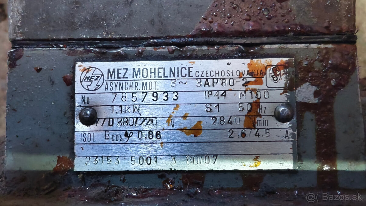 Elektromotor MEZ Mohelnice 1,1 kW - 2