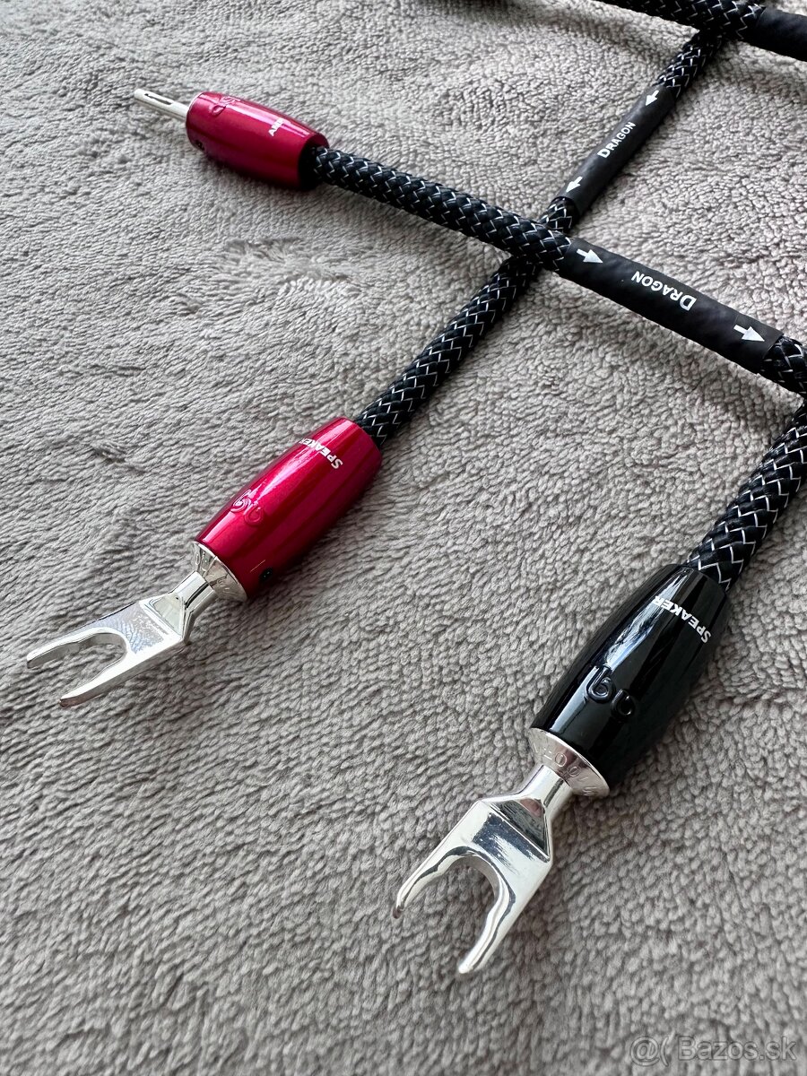 AudioQuest DRAGON BiWire Jumpre (verzia BANÁN - VIDLIČKA) - 2