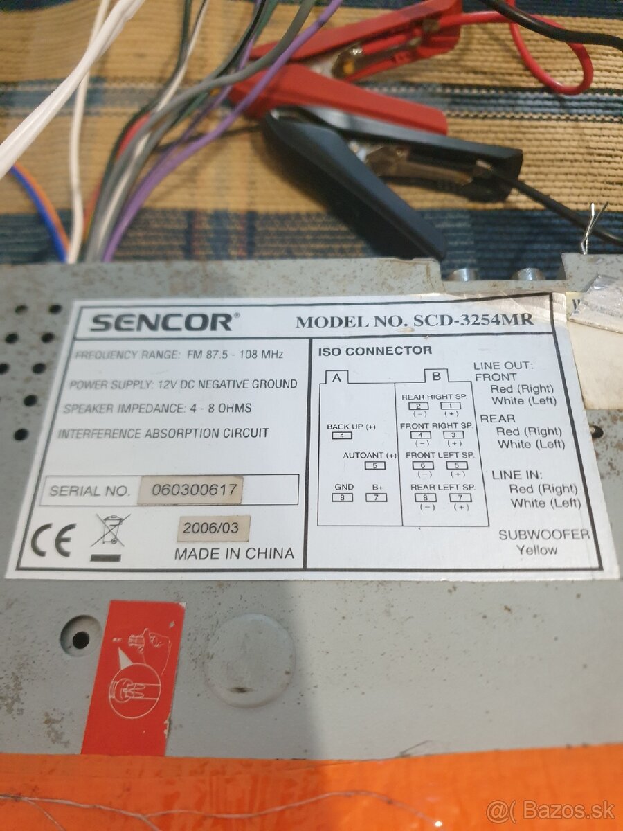 Autorádio Sencor SCD-3254MR 4x40w - 2