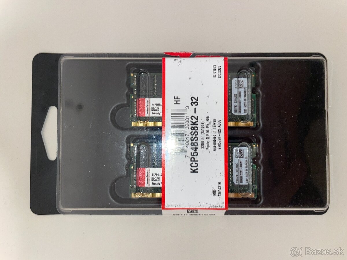 Kingston ram 32GB DDR5 sodim 4800MT/s - 2