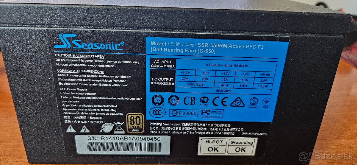 Zdroj seasonic 550w - 2