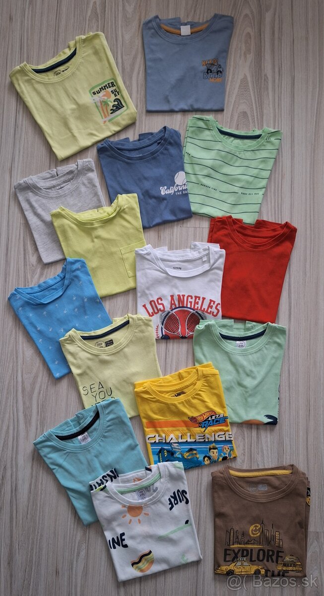 Detské tričká veľkosť 116 spolu(15ks) - 2