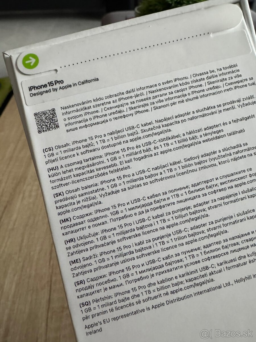 📱 Predám – Apple iPhone 15 Pro 256 GB (Titanium) - 2