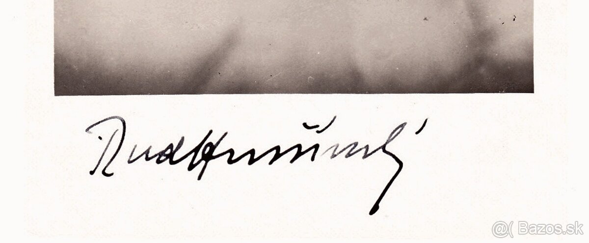 Rudolf Hrušínský – autogram, 30. léta minulého století - 2