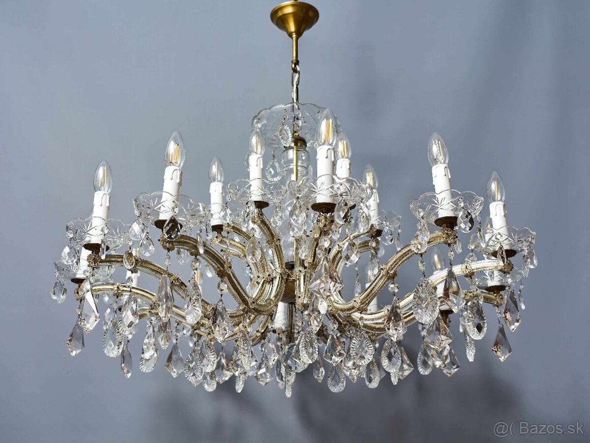 Veľký krištáľový luster Márie Terézie 18 žiaroviek - 2