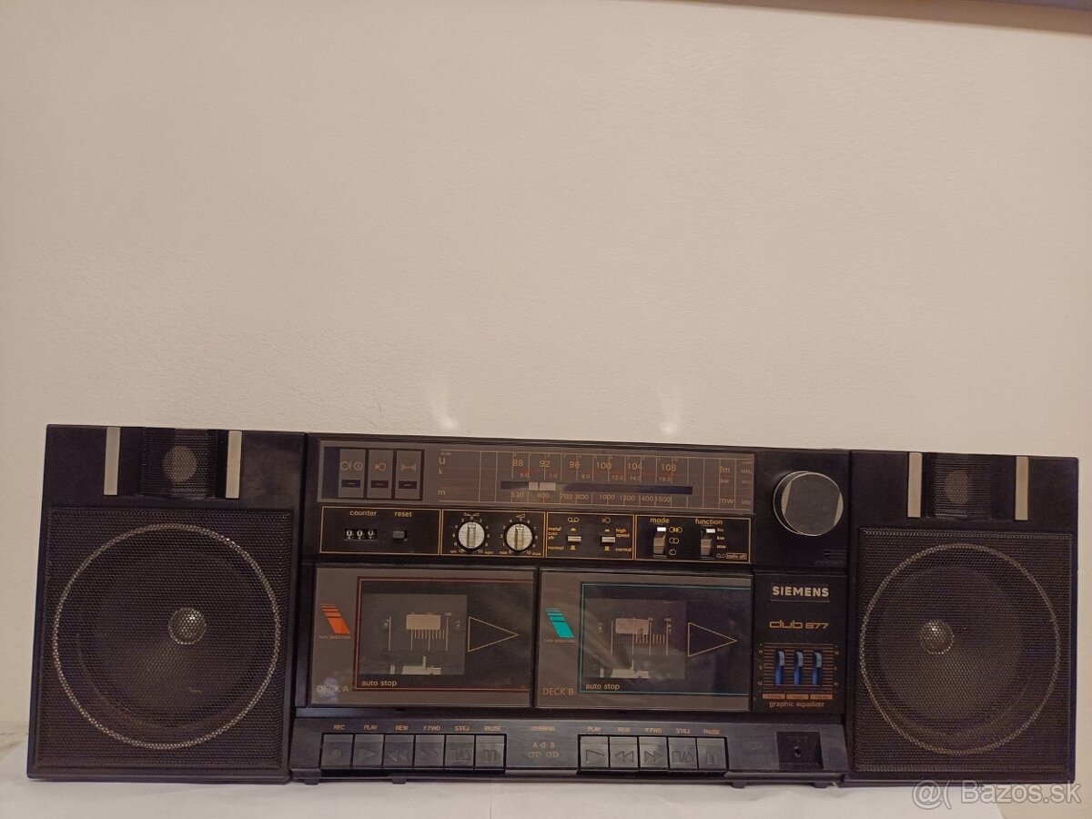 Siemens Club 877, radiomagnetofon retro kazeťák - 2
