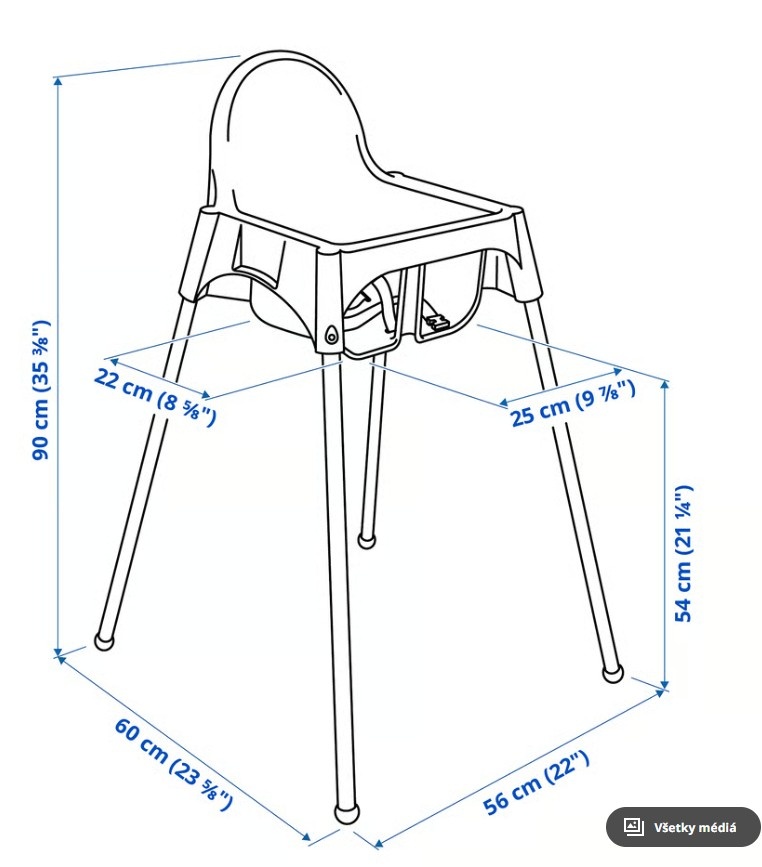 IKEA Antilop detská jedálenská stolička - 2