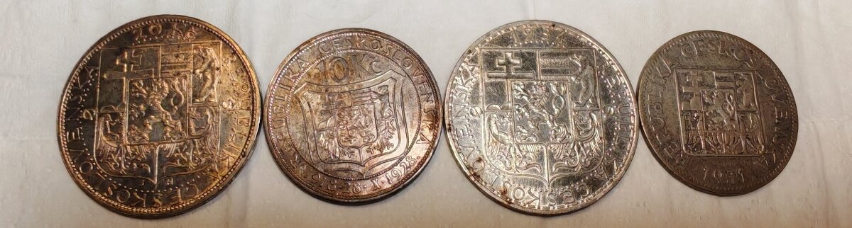 Strieborné mince Československo + Slovensko - 2