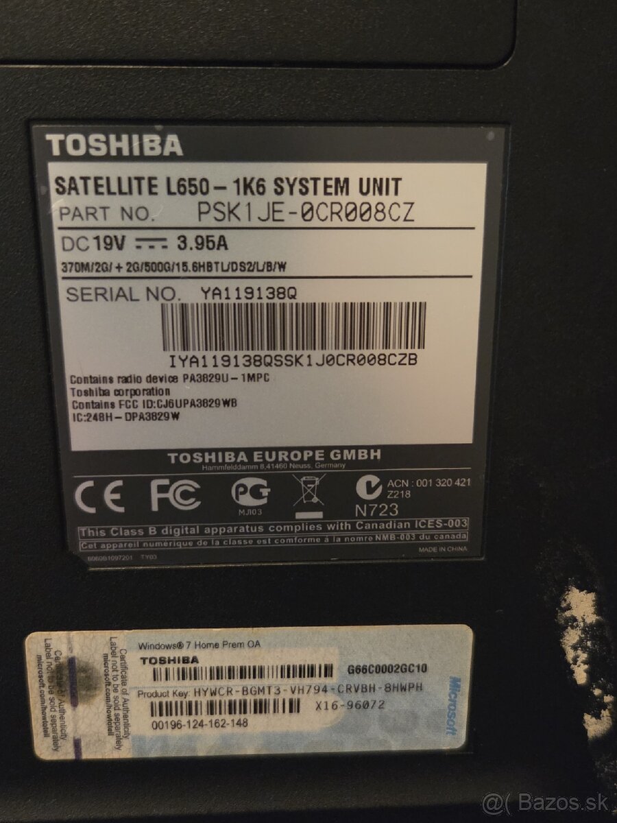 Predám Toshiba satellite - 2